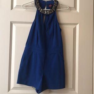 2B Bebe Royal Blue Romper